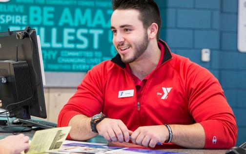 Member getting information about the Y from staff